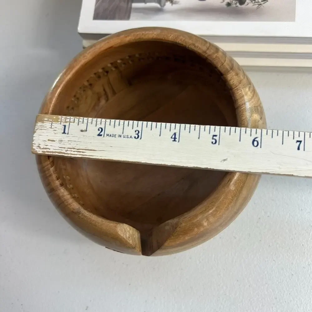 Handcrafted Wooden Yarn Bowl 6